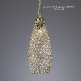 Kudo French Gold Crystal Ceiling Lights Diyas Non Electric Crystal Pendant